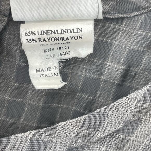 Eileen Fisher Gray Textured Linen Blend Maxi Dress Lagenlook Minimalist L Flaws - Picture 4 of 10